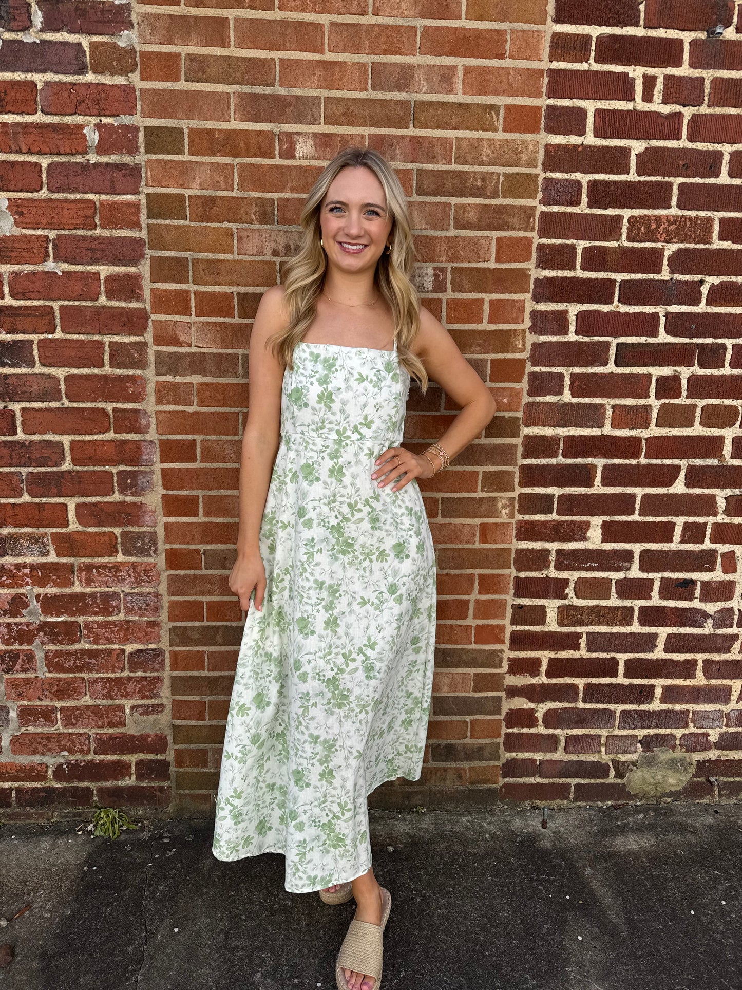 Graceful Garden Midi Dress