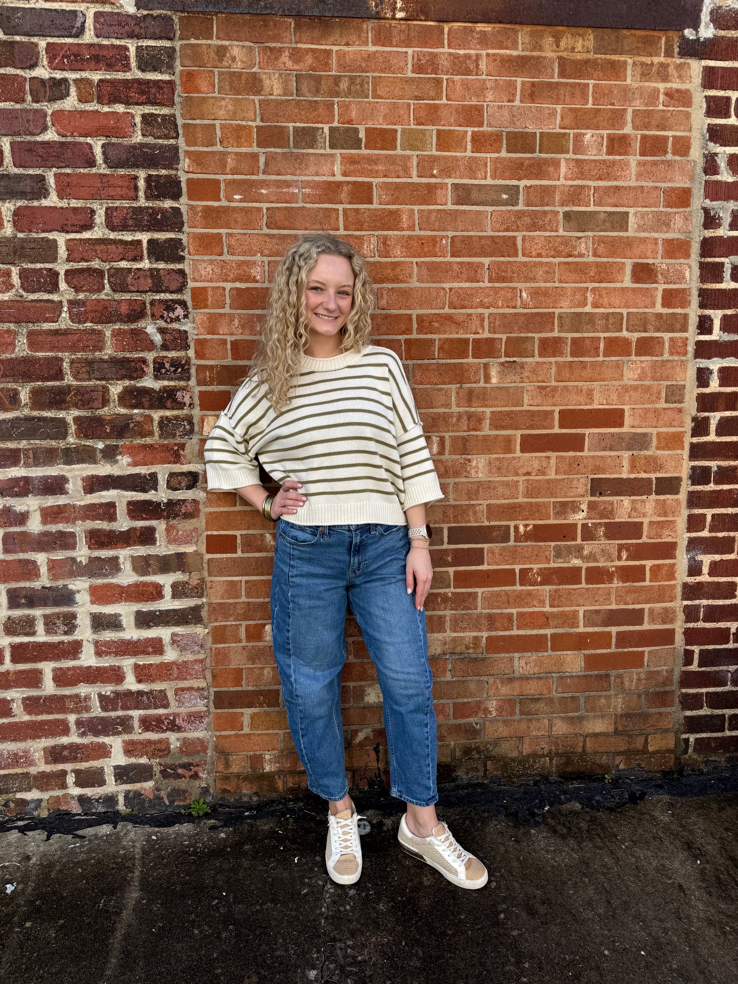 Costal Contrast Knit Top