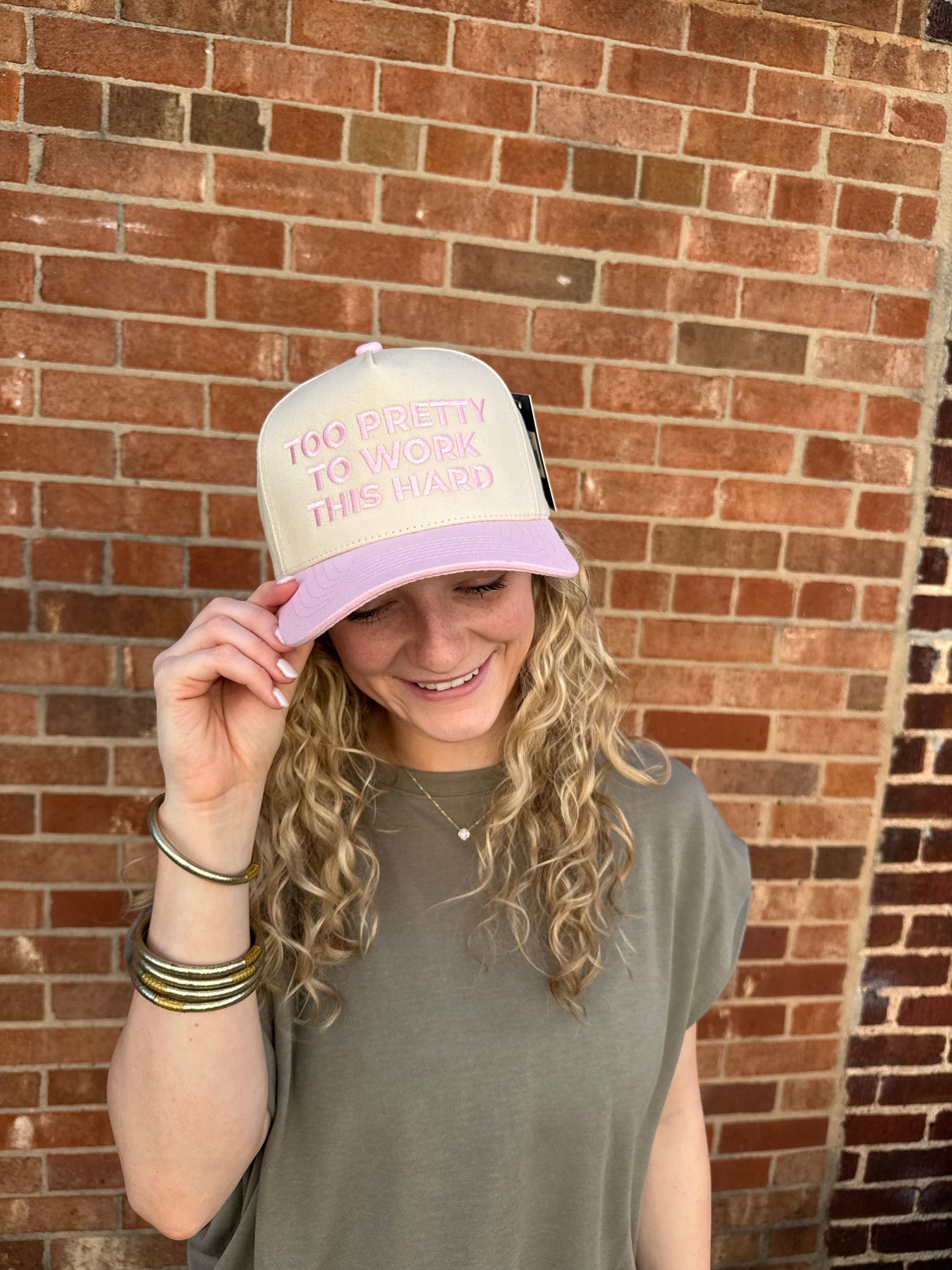 Too Pretty To Work This Hard Trucker Hat