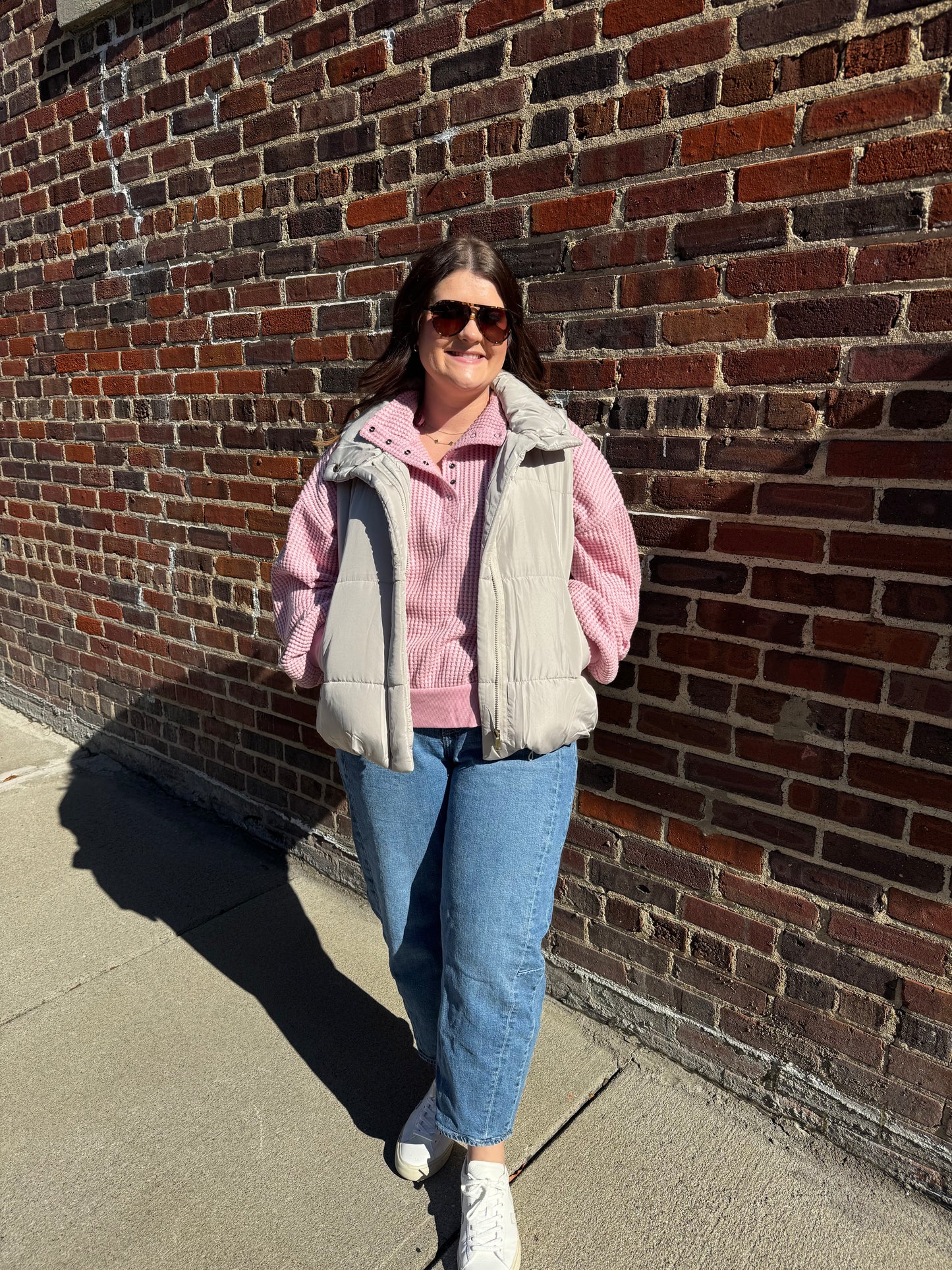 Hannah Waffle Knit Pullover