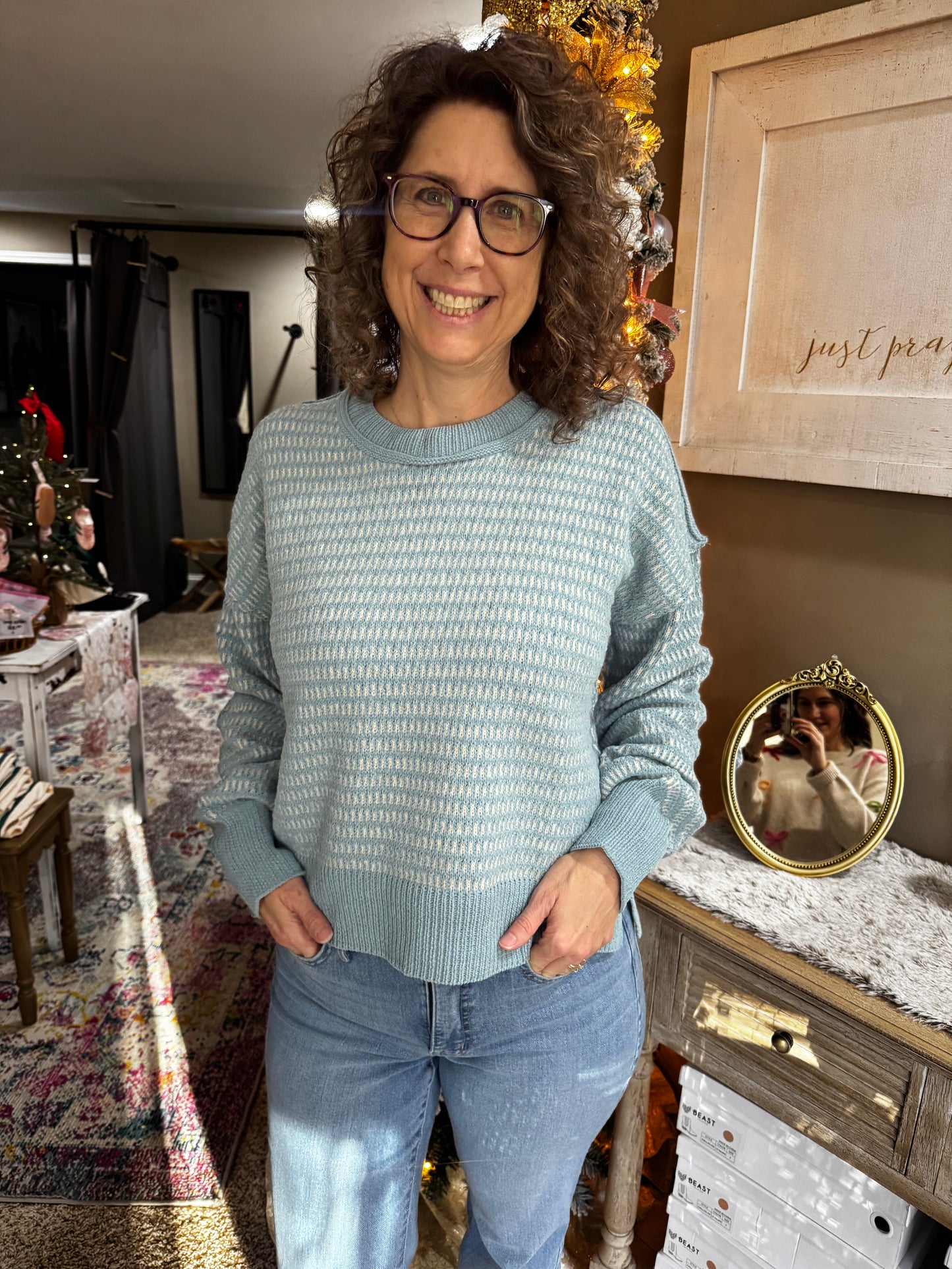 Tara Textured Knit Sweater