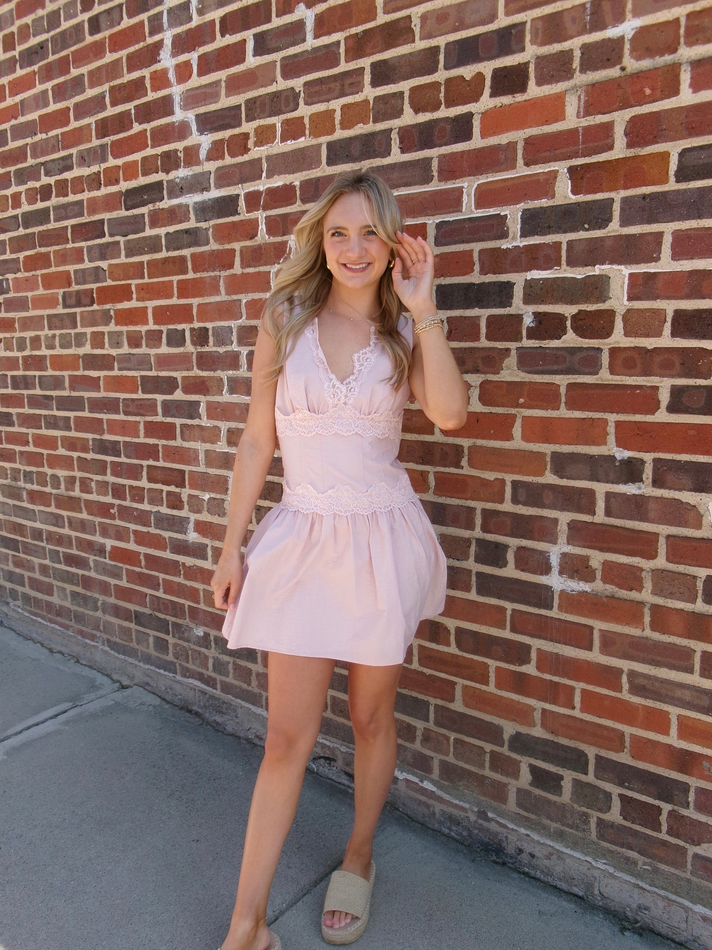 Blushing Petal Mini Dress