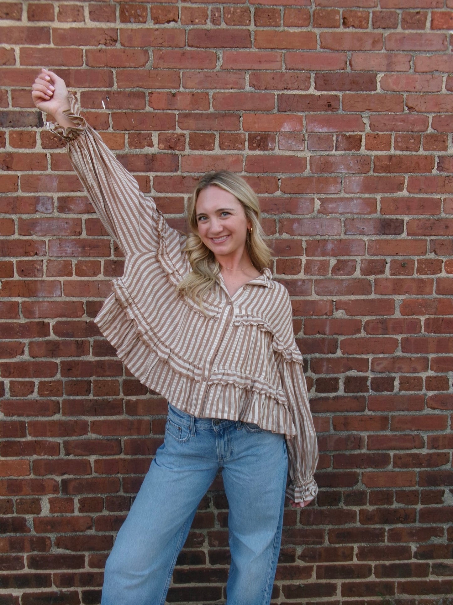 Sandstone Striped Blouse