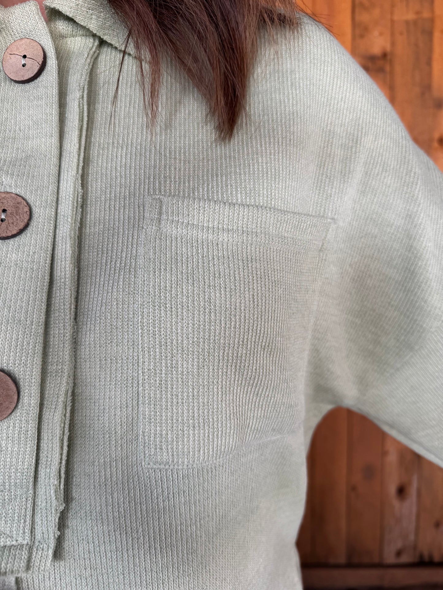 Amelia Raw Edge Knit Top: Saige