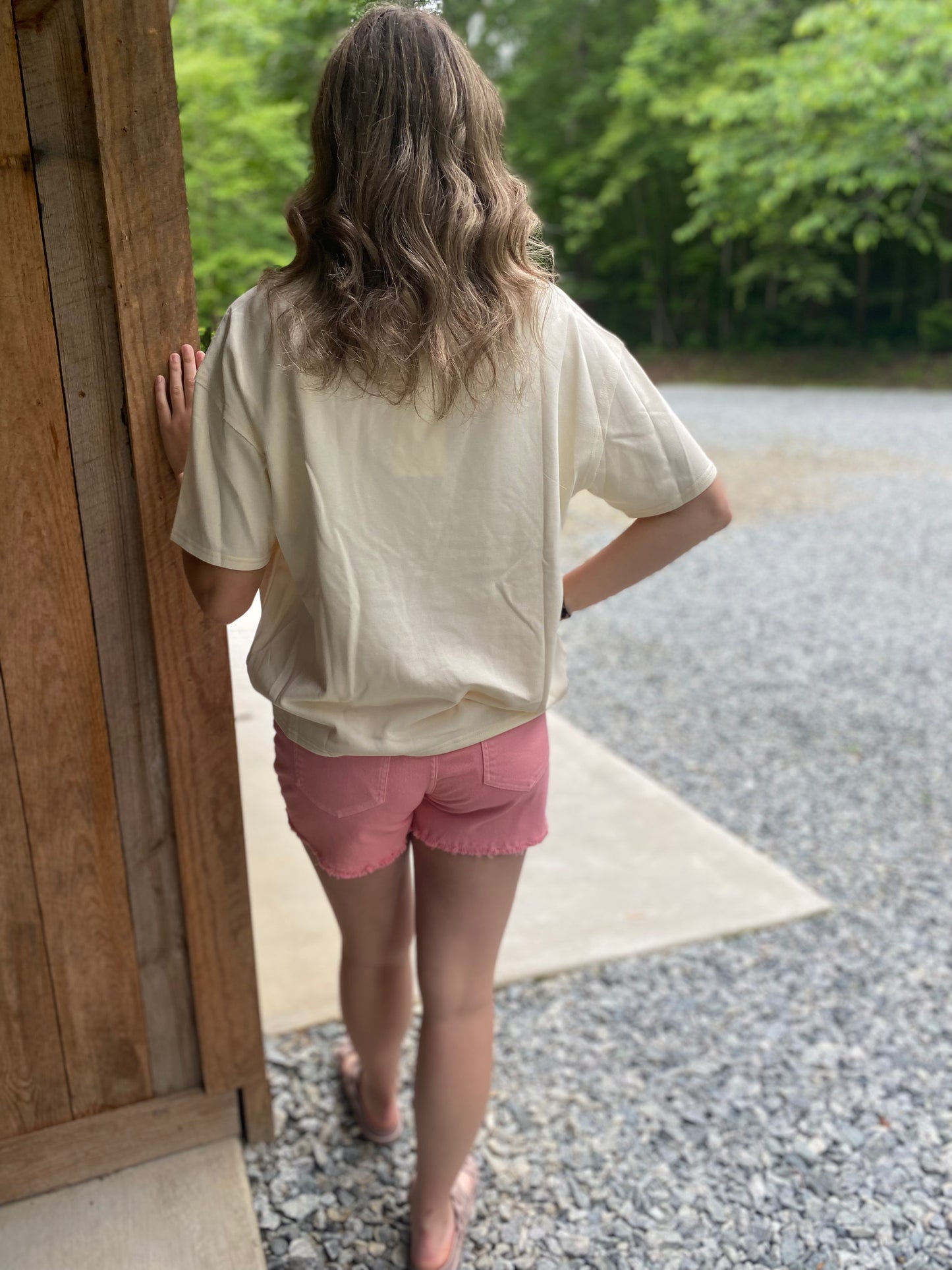 Pink Poppy Denim Shorts