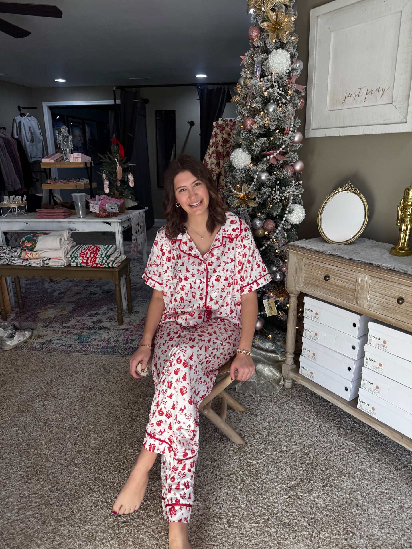 Noel Nights Satin Pajama Set