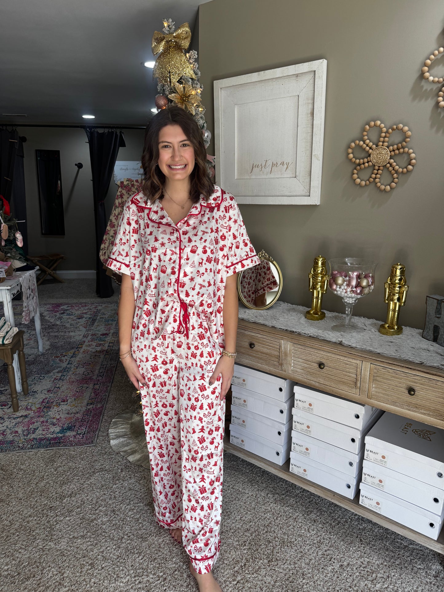 Noel Nights Satin Pajama Set