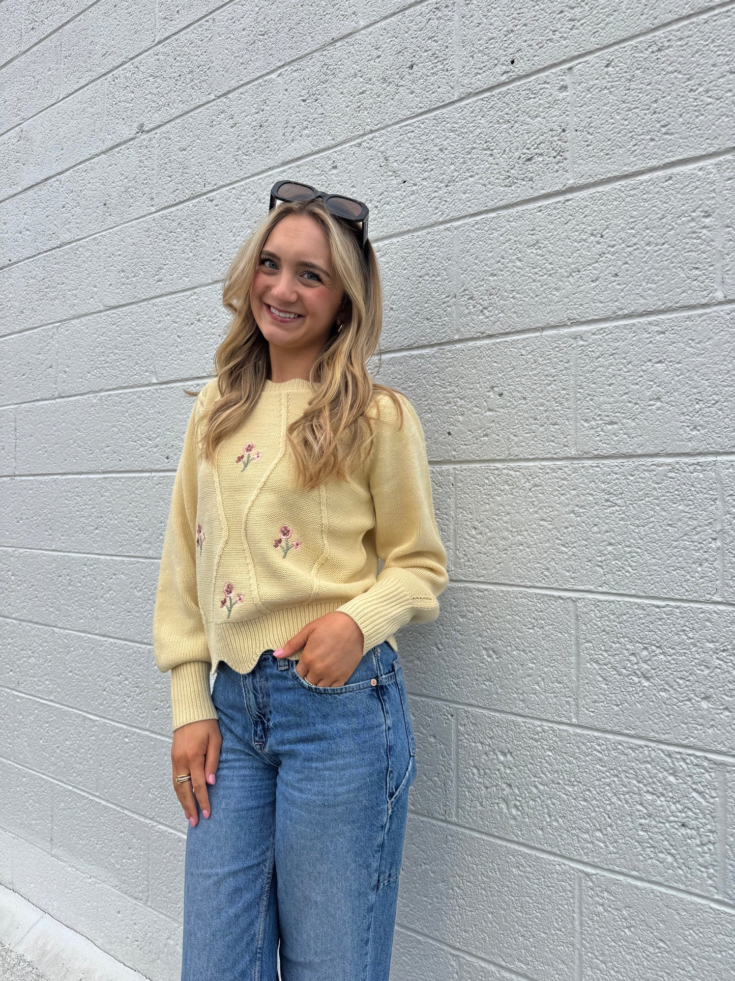 Sally Scalloped Sweater
