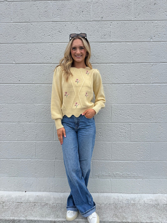 Sally Scalloped Sweater