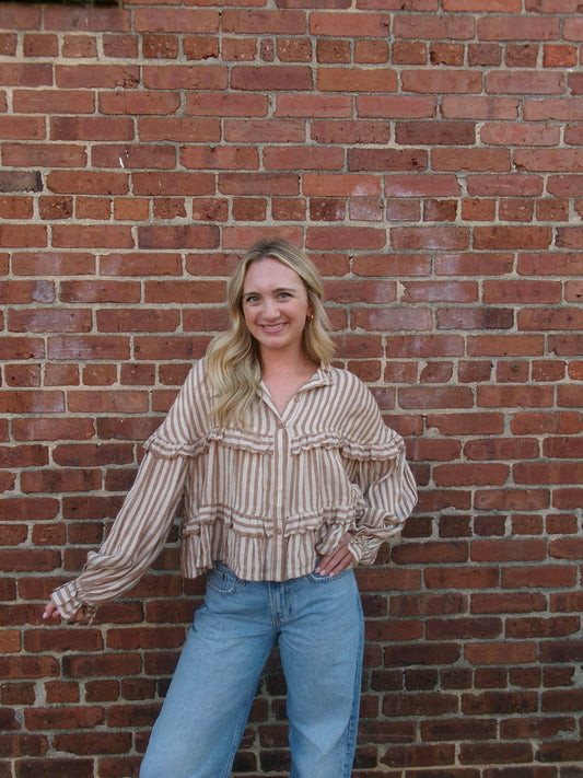 Sandstone Striped Blouse