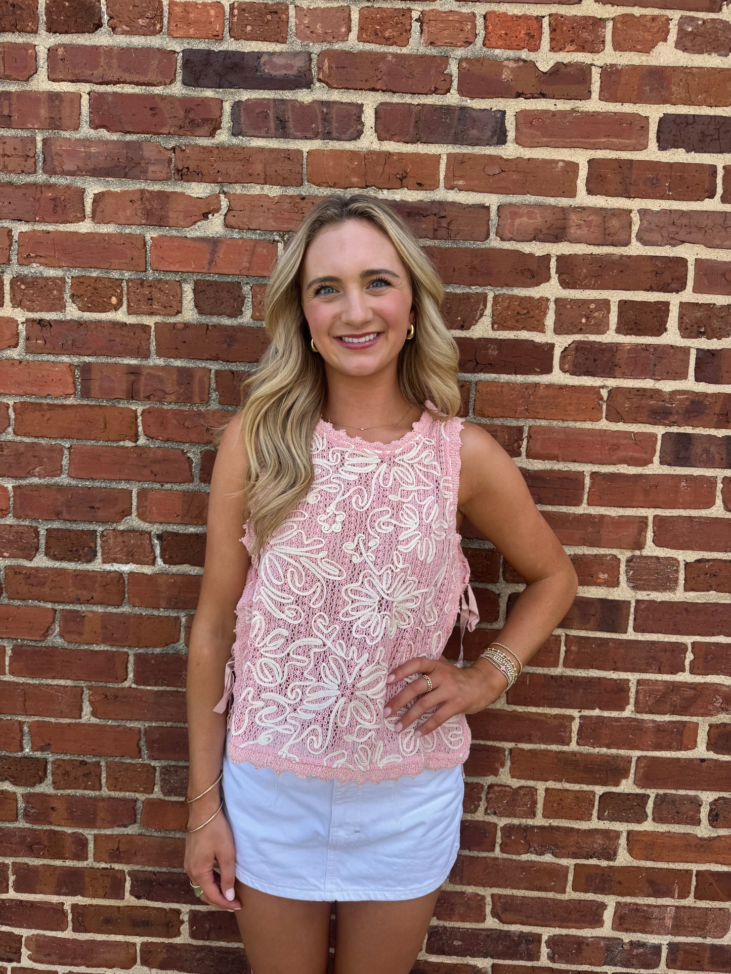 Sunset Shore Side Tie Top