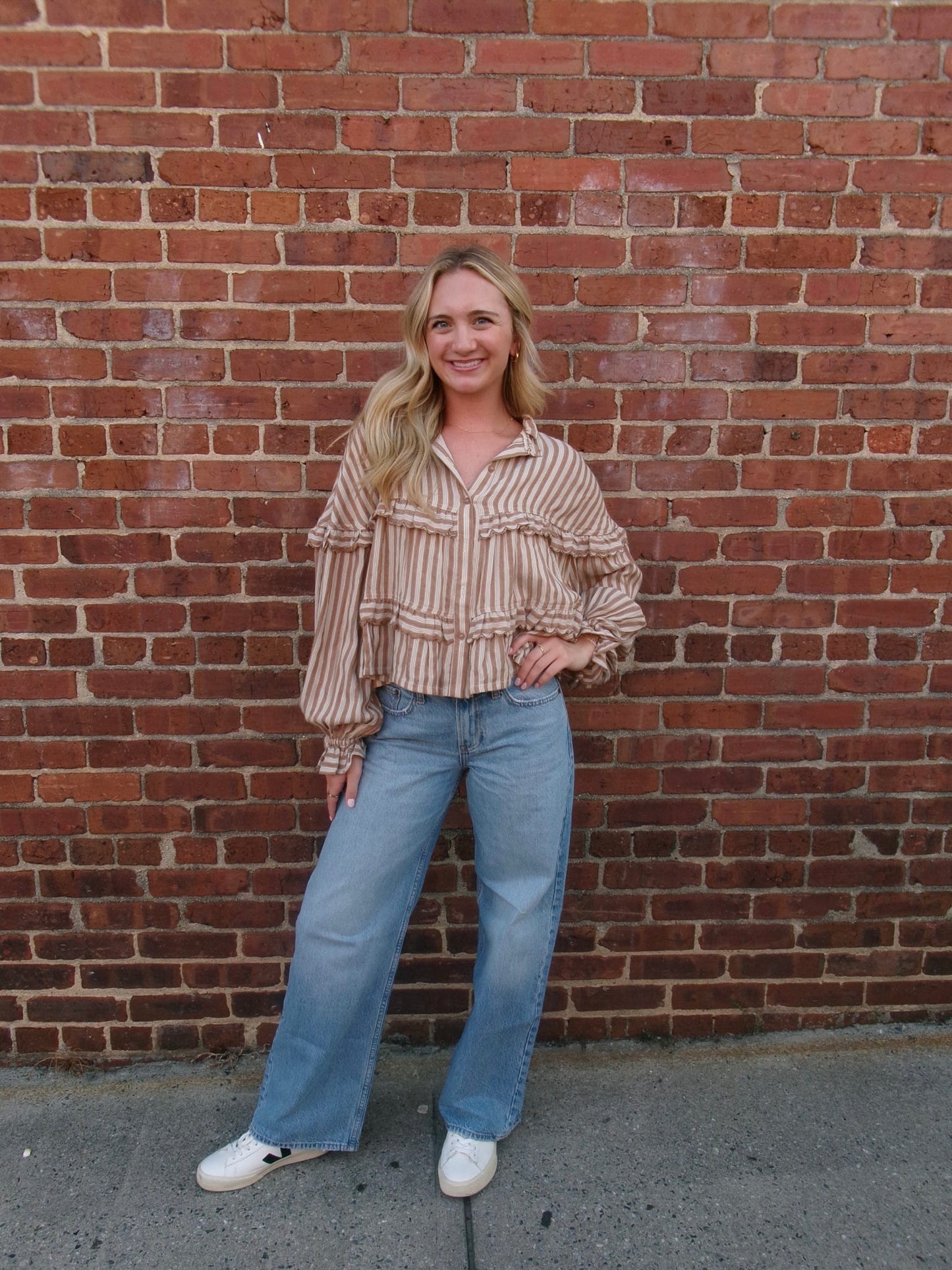 Sandstone Striped Blouse