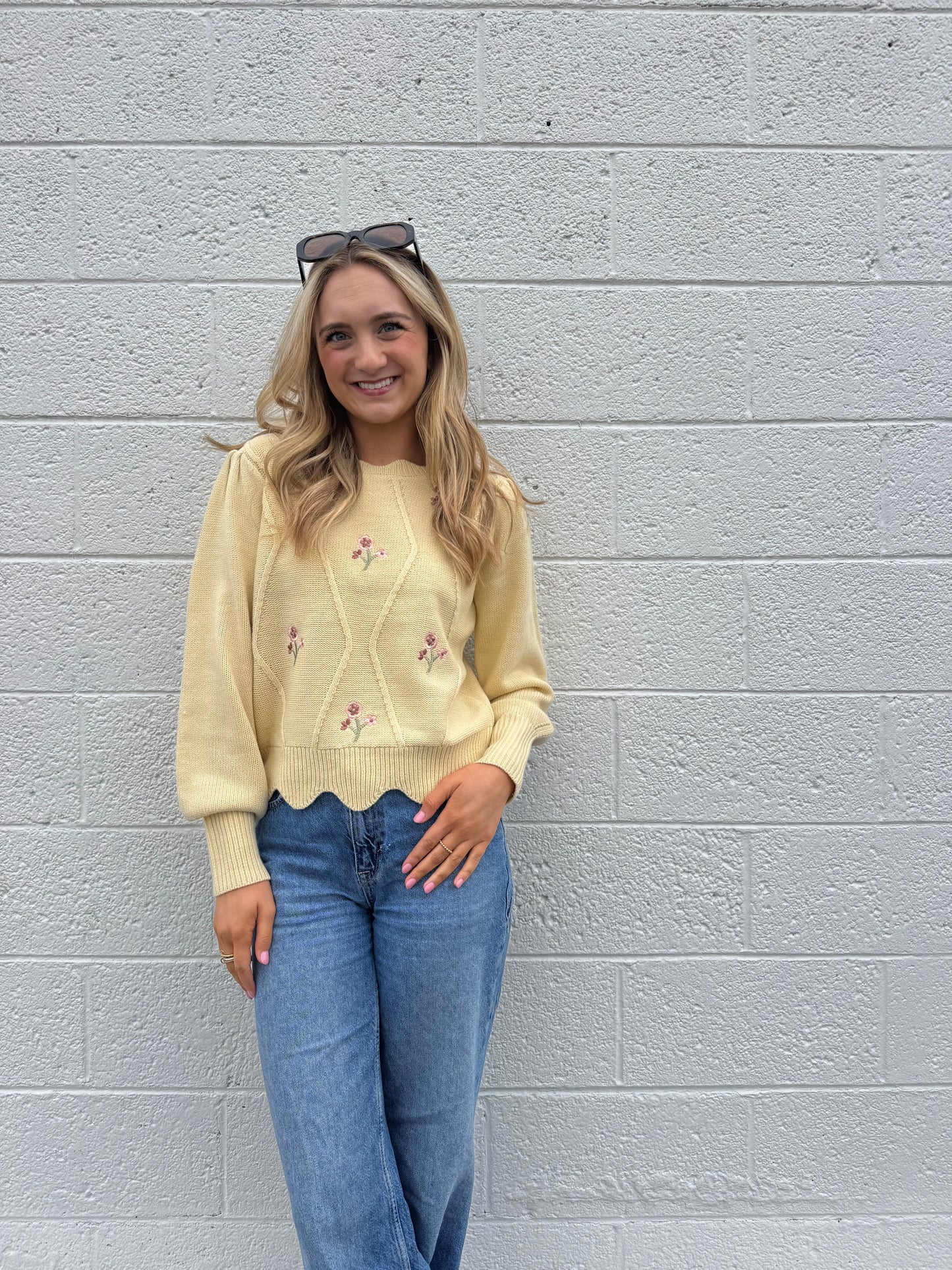 Sally Scalloped Sweater