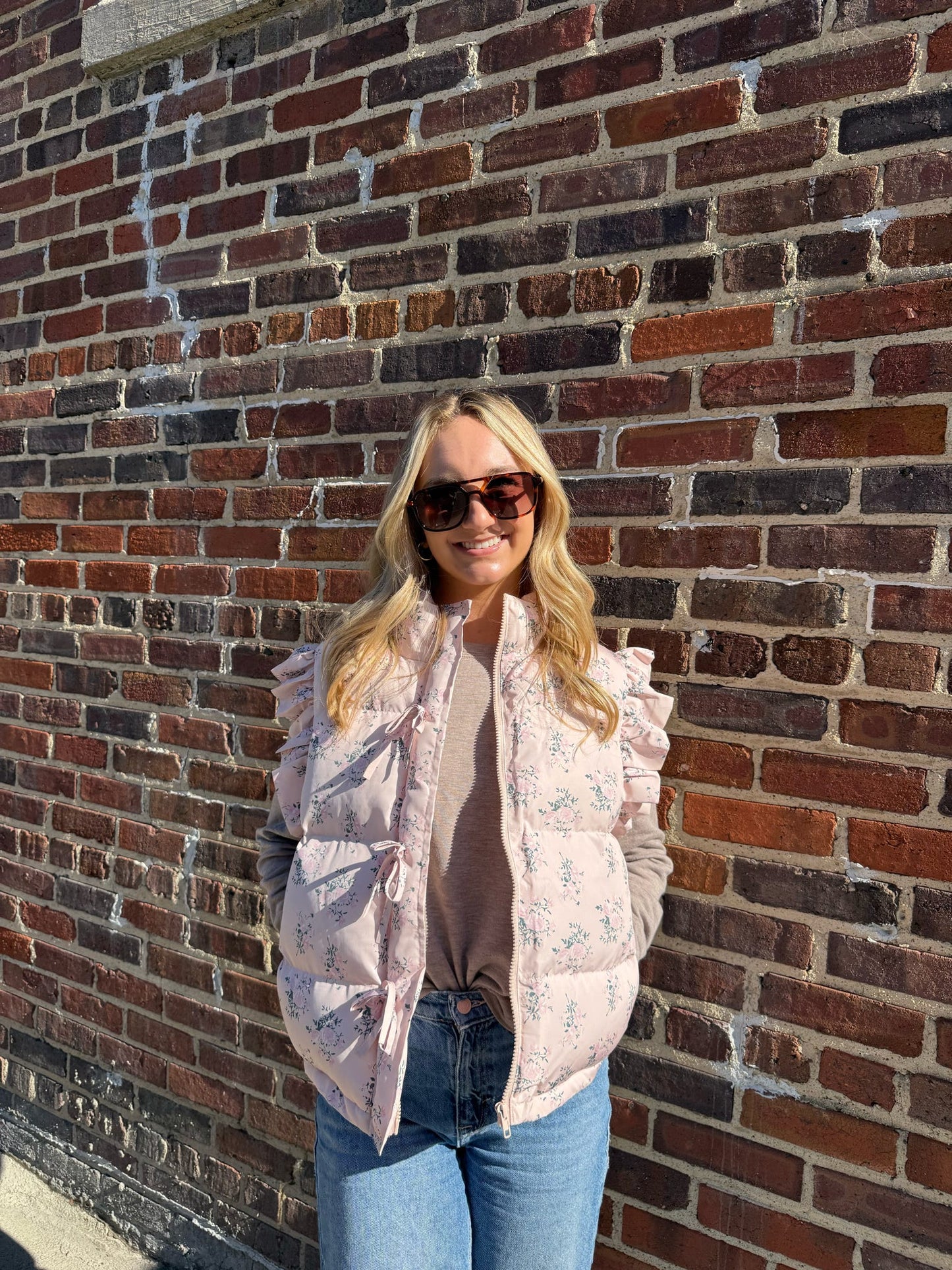 Finley Bow Ruffle Vest