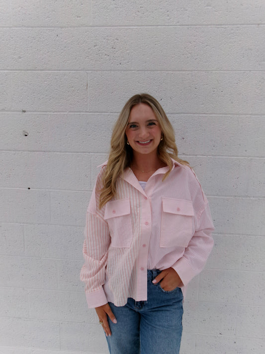 Blush Breeze Button Down