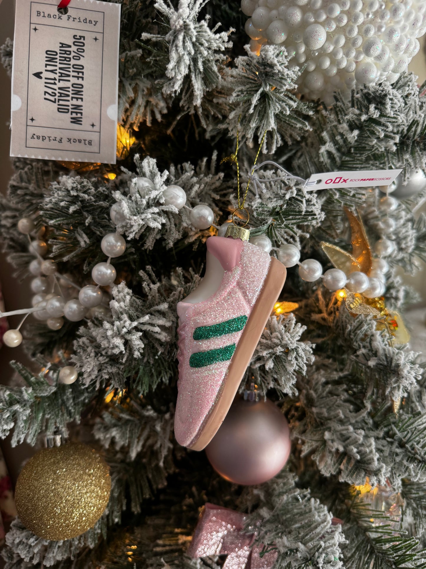 Pink Kicks Christmas Ornament