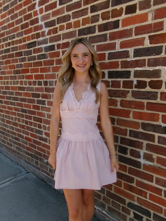Blushing Petal Mini Dress