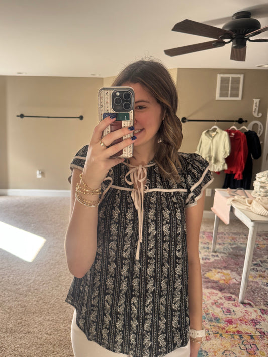 Selah Floral Detail Top