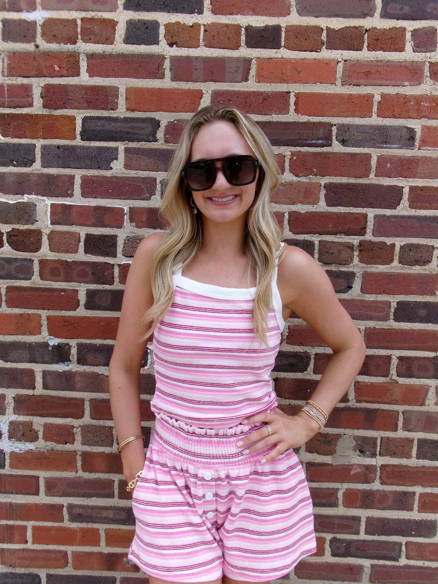 Sweetheart Striped Lounge Set