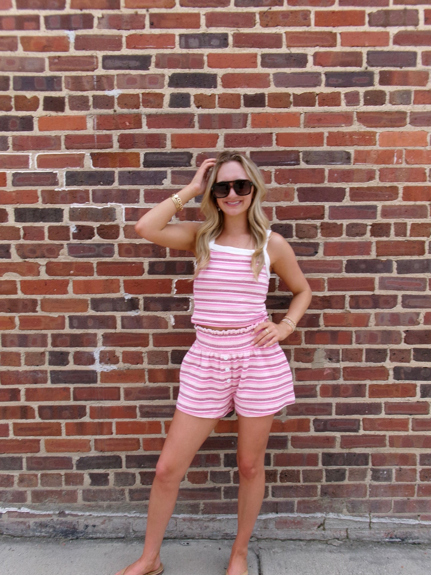 Sweetheart Striped Lounge Set