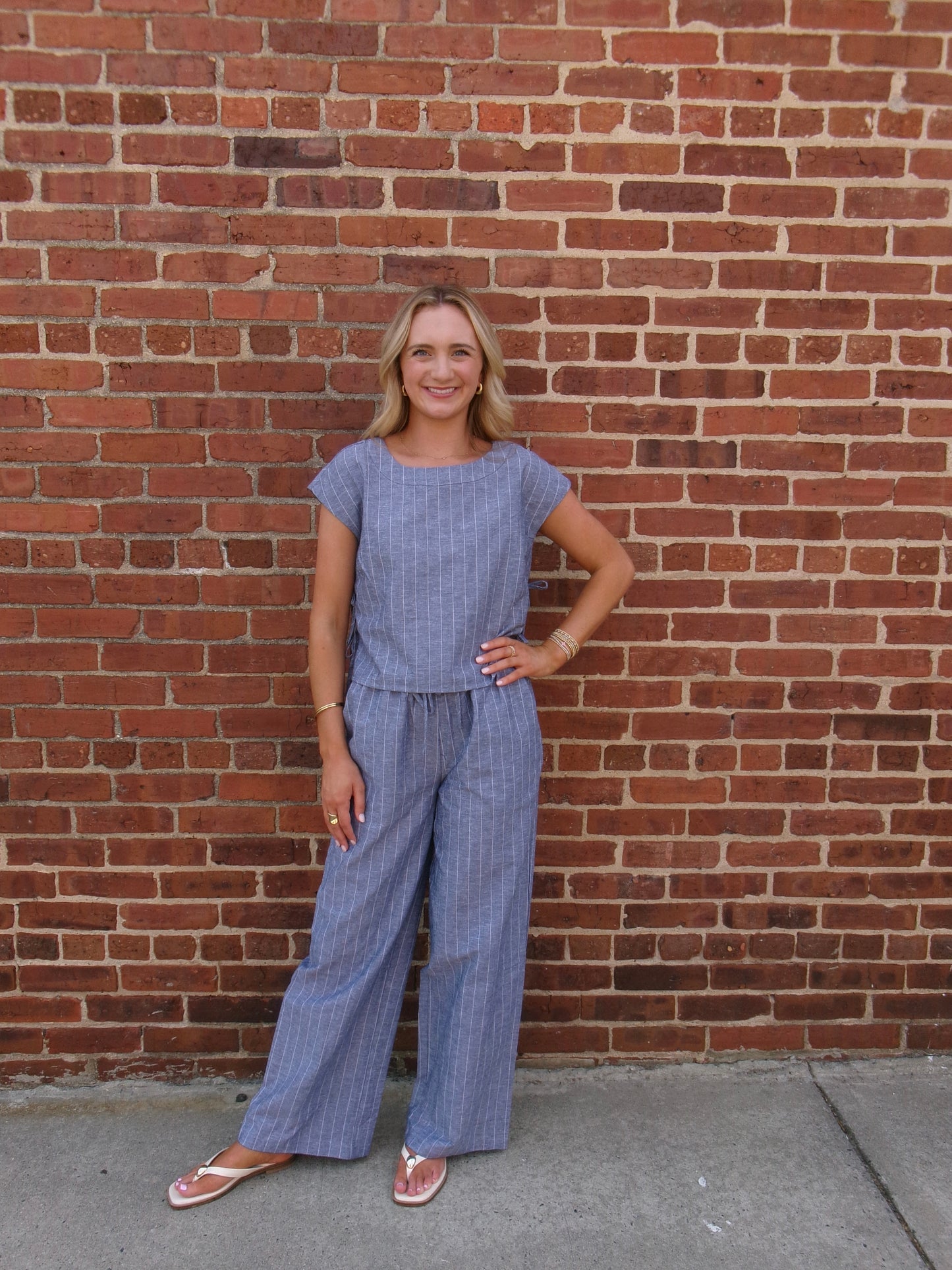 Hampton’s Striped Linen Set