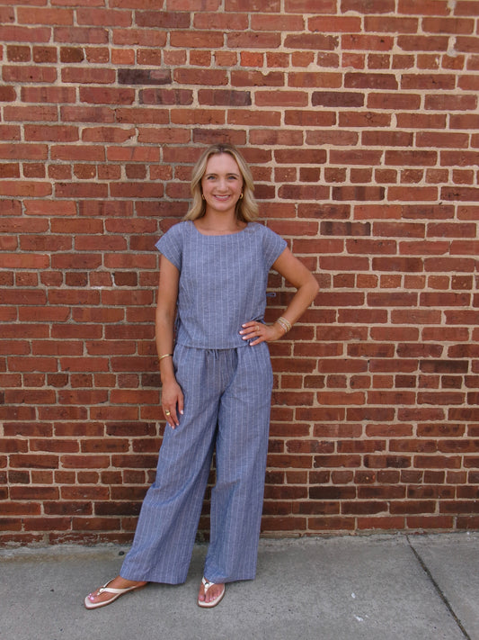 Hampton’s Striped Linen Set