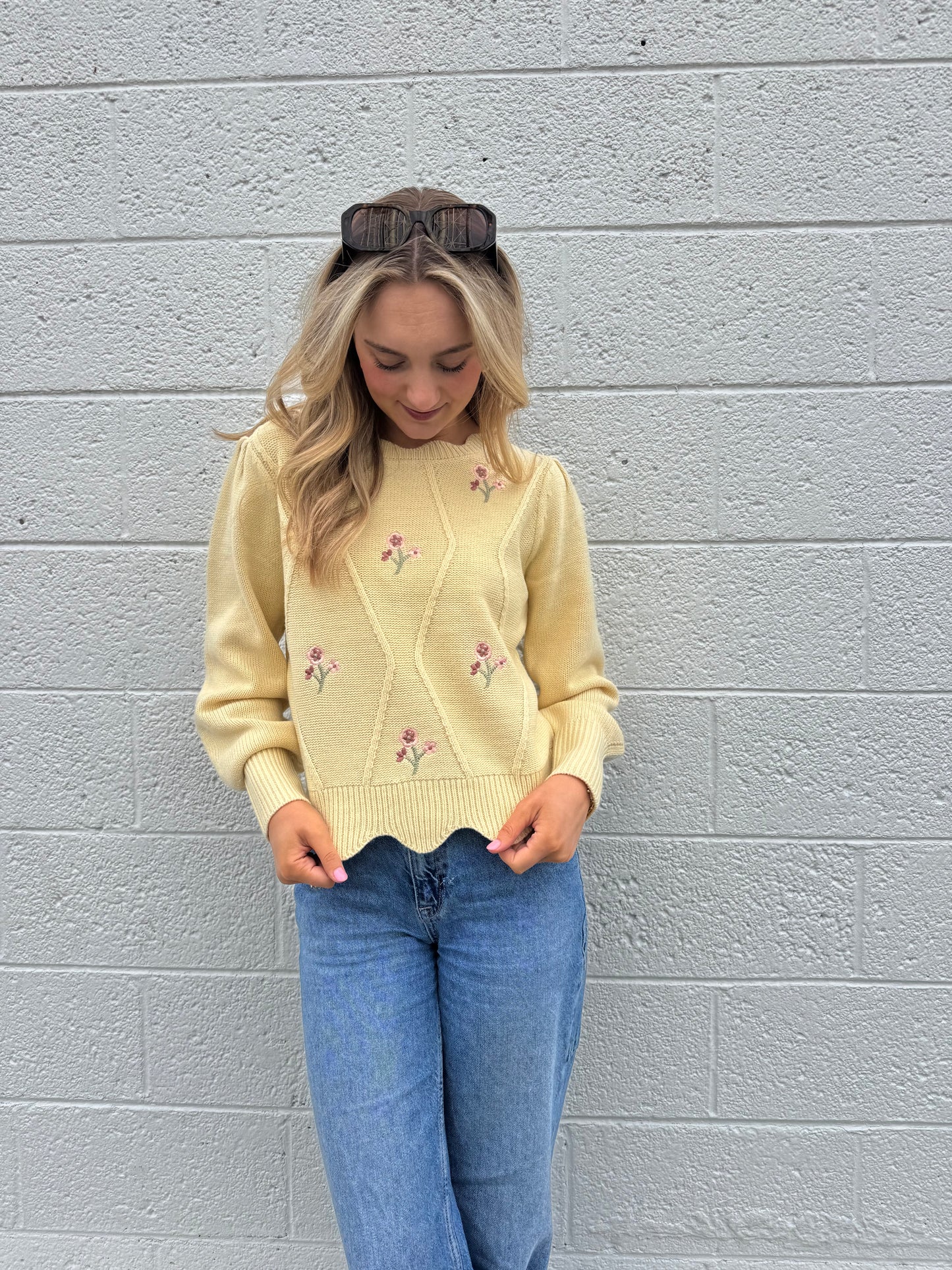 Sally Scalloped Sweater