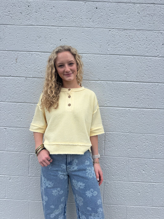 Honey Dew Waffle Knit Top