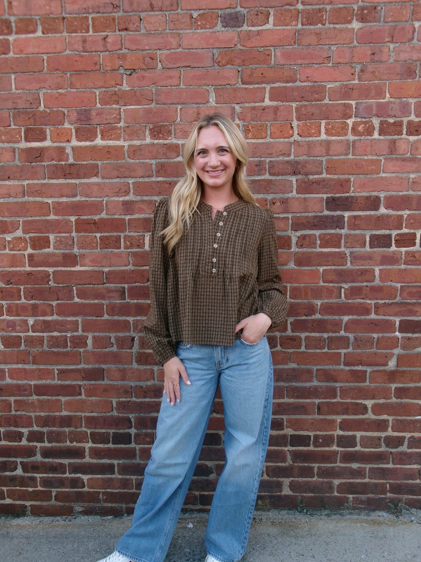 Autumn Check Blouse