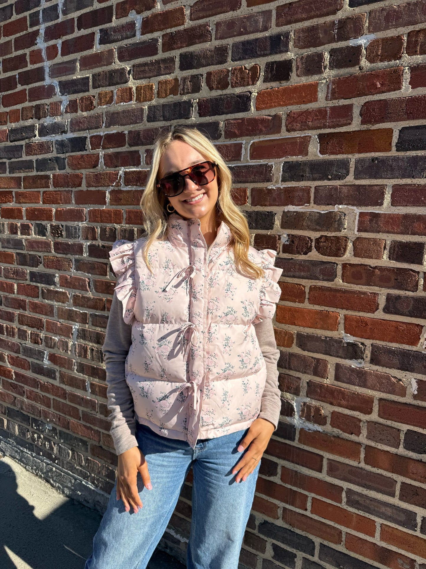 Finley Bow Ruffle Vest