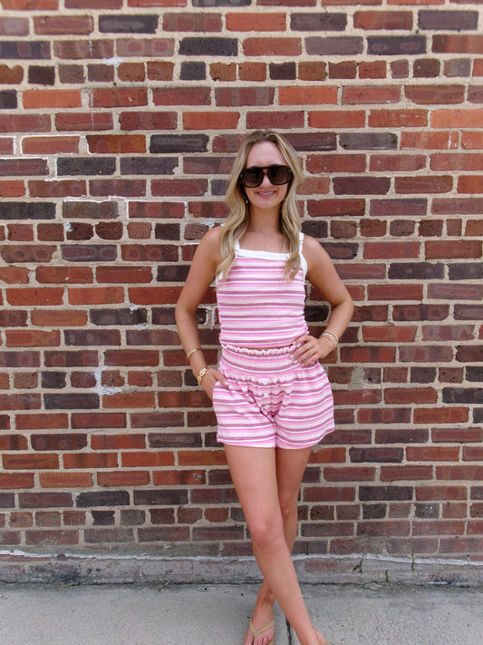 Sweetheart Striped Lounge Set