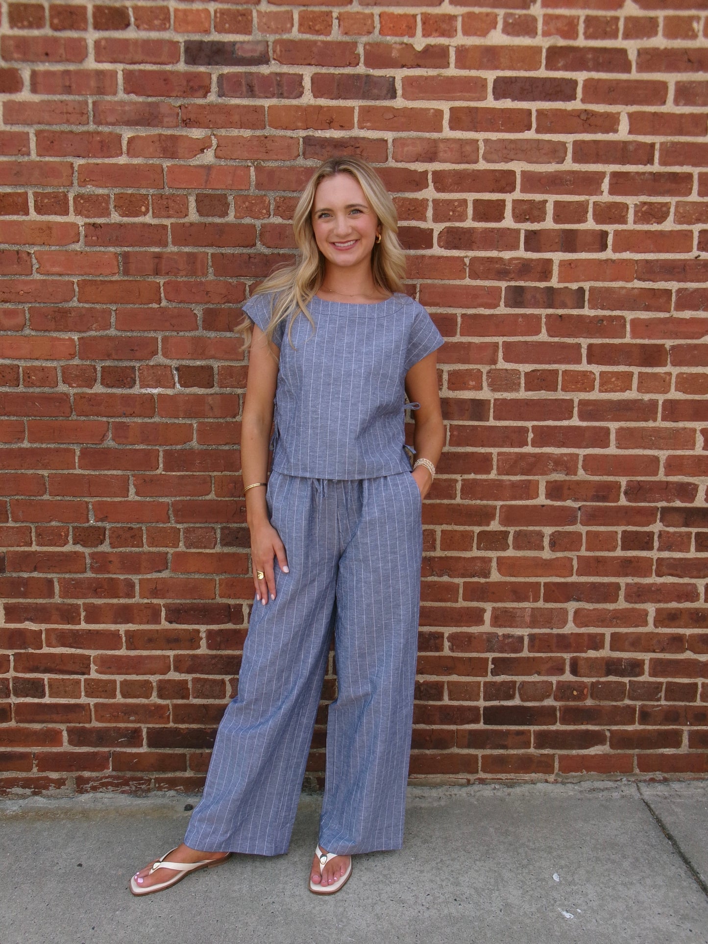 Hampton’s Striped Linen Set