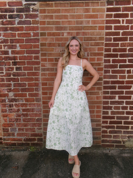 Graceful Garden Midi Dress