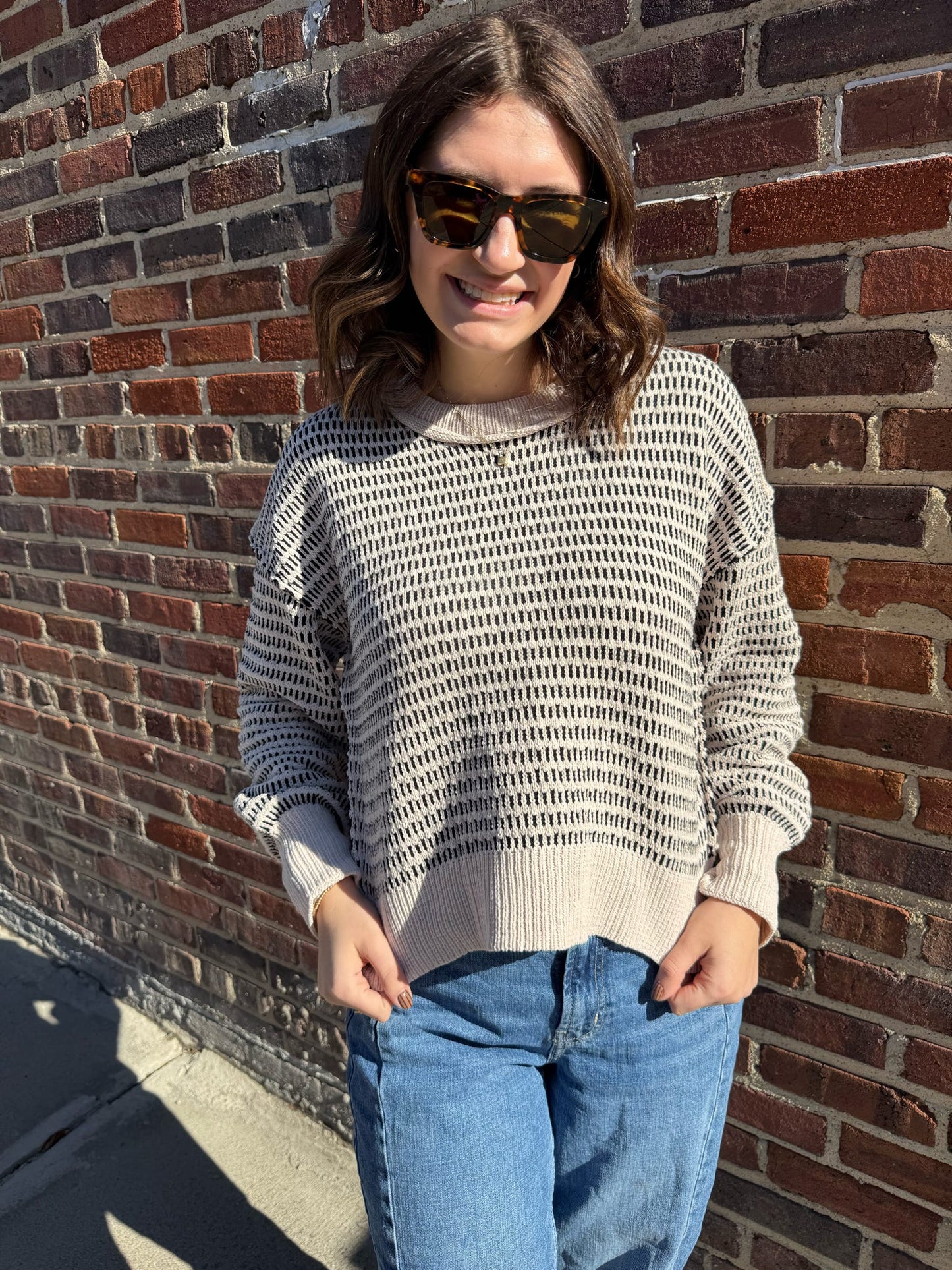 Tara Textured Knit Sweater
