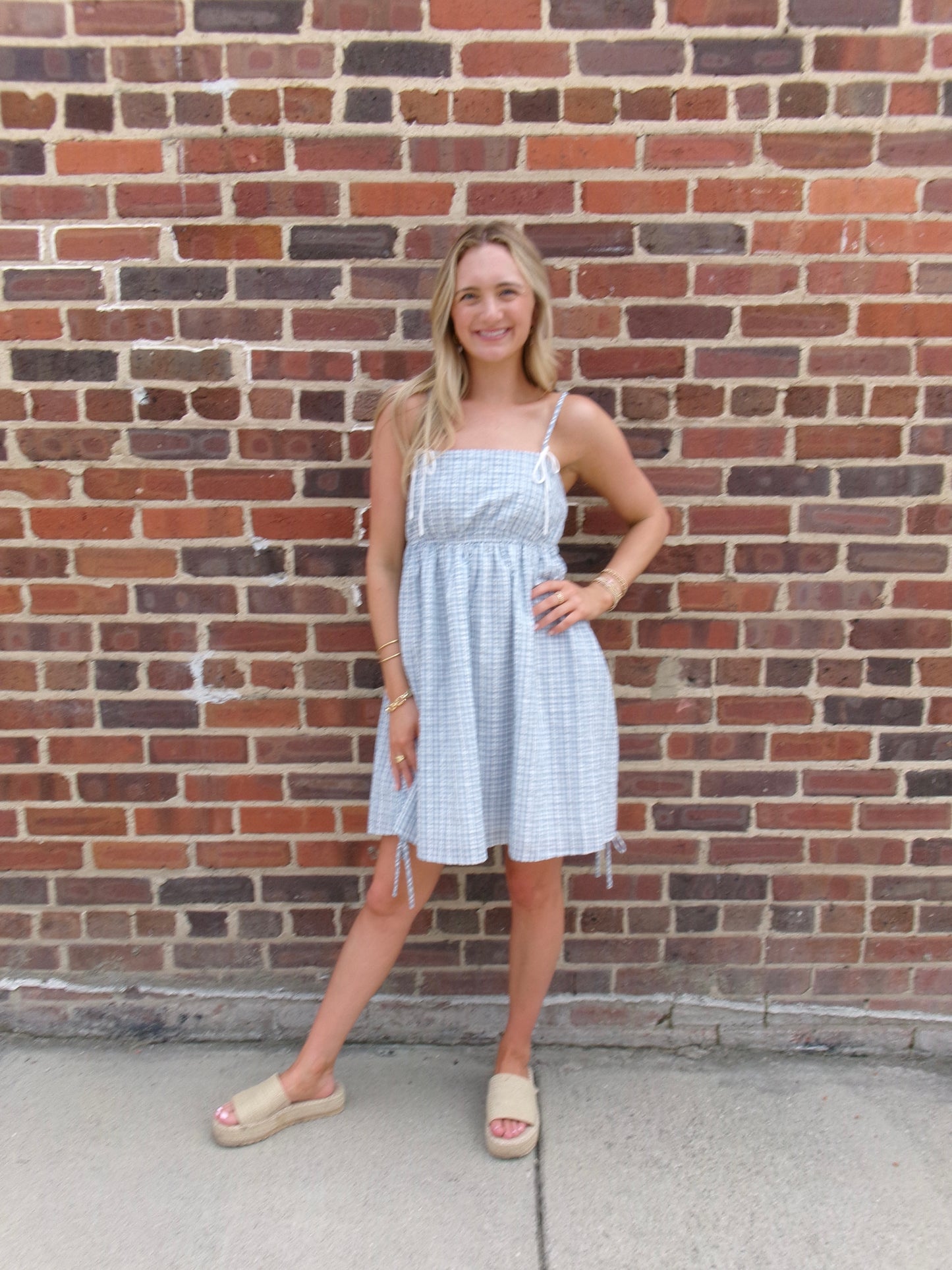 By The Bay Gingham Mini Dress