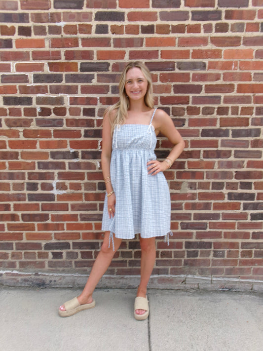 By The Bay Gingham Mini Dress