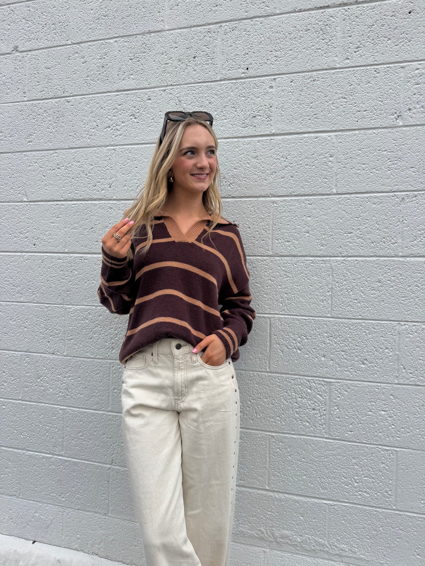 Selah Oversized Striped Knit Sweater