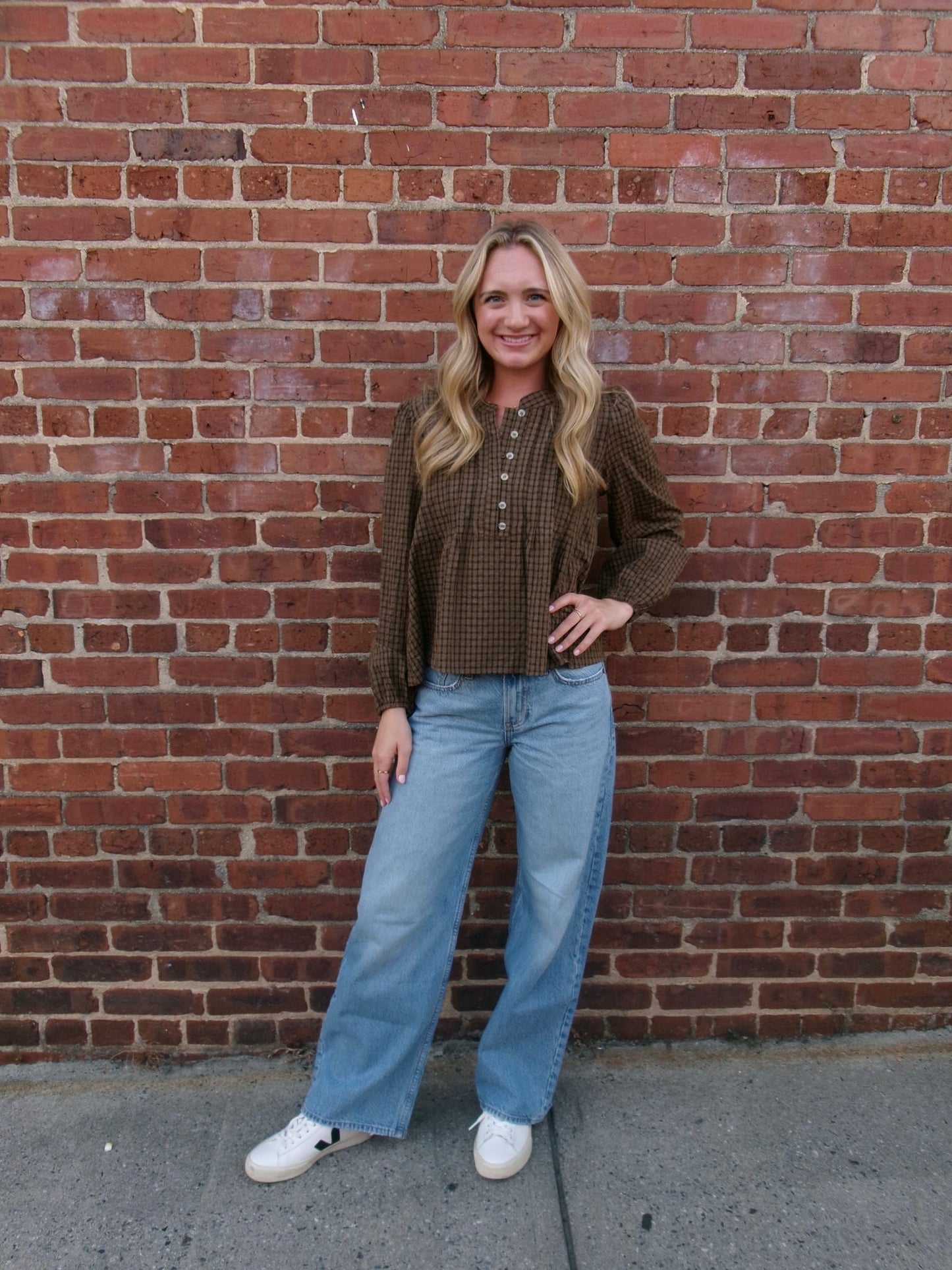 Autumn Check Blouse
